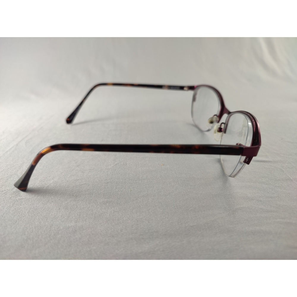 Member's Mark MM5022 Purple & Tortoise Semi-Rimless Eyeglass Frames 53-19-140 - Picture 3 of 10